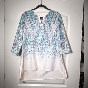 Chico’s Easywear Sz 2”- Women’s Size 12 / 14 - White Tunic Top - Lightweight